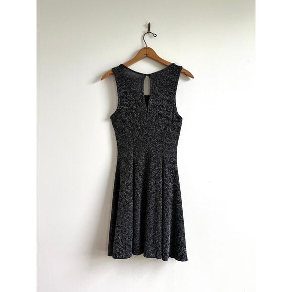 Vintage 90s Silver Lurex Mini Dress | 60s Mod Party Style | Metallic Knit | XS/S - Picture 8 of 10